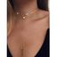 Collier Superposé Tendance Étoile à Paillettes et Pompons - d'or 1PC