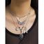 Ensemble de Colliers en Chaîne à Plusieurs Branches Motif Cœur Ailes et Etoiles - Argent 