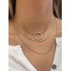 Collier Superposé Bague en O - d'or 