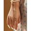 Bracelet Tendance en Perles Fantaisies Motif Papillon à Sculpture Creuse - d'or 