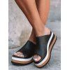 Open Toe Thick Platform Slip On Outdoor Slippers - Noir EU 42