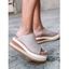 Open Toe Thick Platform Slip On Outdoor Slippers - Abricot EU 36
