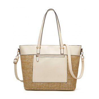 

High Capacity Zipper Adjustable Shoulder Strap Trendy Bag, Light coffee