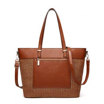 

High Capacity Zipper Adjustable Shoulder Strap Trendy Bag, Deep coffee