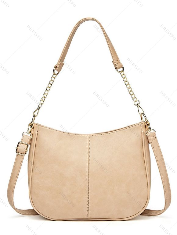 Sac à Bandoulière Tendance en Cuir PU Réglable avec Plusieurs Poches et Fermeture Éclair - multicolor A 