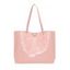 Sac à Bandoulière Rectangle Gaufré en Couleur Unie Fermeture Magnétique - Rose clair 