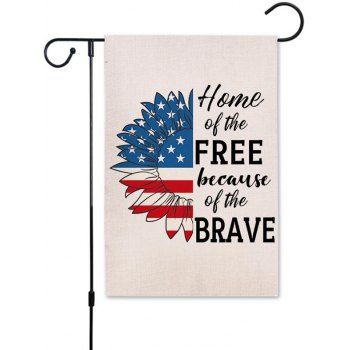 

Star Striped Letter Print Decorated Flag Patriotic Home Decor, White
