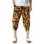 Pantalon Capri de Vacances à Ourlet Irrégulier Imprimé Partout Taille à Cordon - multicolor A XL