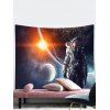Tapisserie Art Décoration Murale Pendante à Imprimé Galaxie et Astronaute - multicolor 150 CM X 130 CM