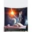 Tapisserie Art Décoration Murale Pendante à Imprimé Galaxie et Astronaute - multicolor 150 CM X 130 CM
