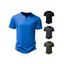 T-shirt de Base Simple en Couleur Unie Manches Courtes à Col Rond - Bleu XXL
