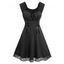 Plus Size Dress Plain Color Off The Shoulder Ruffle Lace Up Lace Hem Tied A Line Mini Dress - BLACK 3X