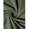 T-shirt Décontracté Simple en Couleur Unie Croisé Manches Courtes à Col V à Volants - Vert profond XL