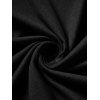 Robe Asymétrique Superposée Contrastée Embellie D'œillet à Chaîne à Lacets - Noir M