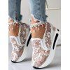 Sheer Floral Mesh Slip On Breathable Platform Shoes - Rose EU 40