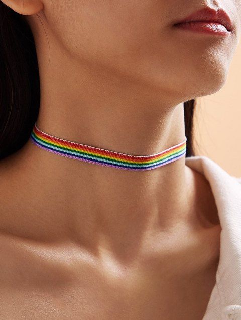 Rainbow Color Trendy Choker