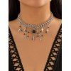 Collier Chaîne Gothique Croisé Perlé - Argent 