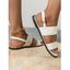 Plain Color Open Toe Flat Platform Slip On Outdoor Sandals - Noir EU 39
