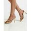 Plain Color Elegance High Heels Buckle Strap Outdoor Sandals - d'or EU 39