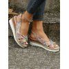 Crossover Open Toe Buckle Strap Wedge Heels Outdoor Sandals - multicolor A EU 42
