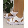Breathable Open Toe Slip On Thick Platform Outdoor Casual Sandals - Blanc EU 40