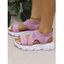 Breathable Open Toe Slip On Thick Platform Outdoor Casual Sandals - Rose Blush EU 42