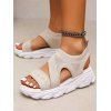 Breathable Open Toe Slip On Thick Platform Outdoor Casual Sandals - Beige EU 39