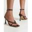 Plain Color Elegance High Heels Buckle Strap Outdoor Sandals - d'or EU 42