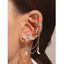4 Pièces Ensemble de Boucles D'Oreilles Etoile Lune Papillon Strass en Alliage - Argent 