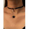 Collier Ras-du-cou Gothique Etoile en Fausse Perle - Noir 