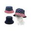 Chapeau à Imprimé Drapeau Américain Rayé en Blocs de Couleurs - multicolor A 1个