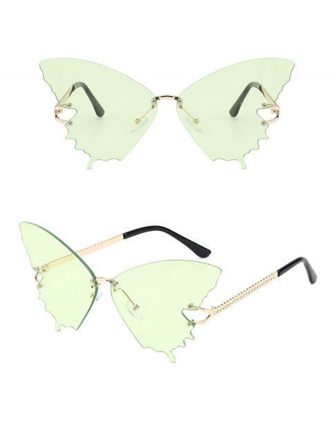 Lunettes Solaires sans Monture de Forme Papillon de Streetwear