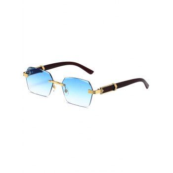

Outdoor Rimless Rectangle Streetwear Sunglasses, Light blue