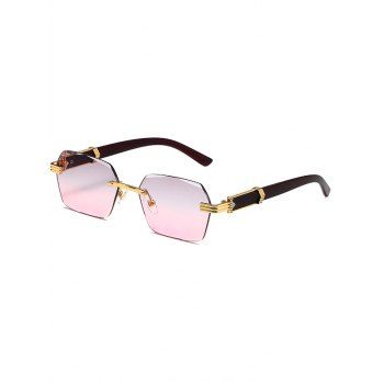 

Outdoor Rimless Rectangle Streetwear Sunglasses, Light pink