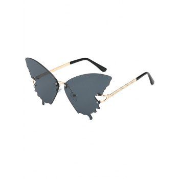 

Butterfly Shaped Rimless Streetwear Sunglasses, Dark gray