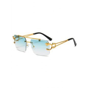 

Streetwear Rectangle Rimless Outdoor Sunglasses, Light green