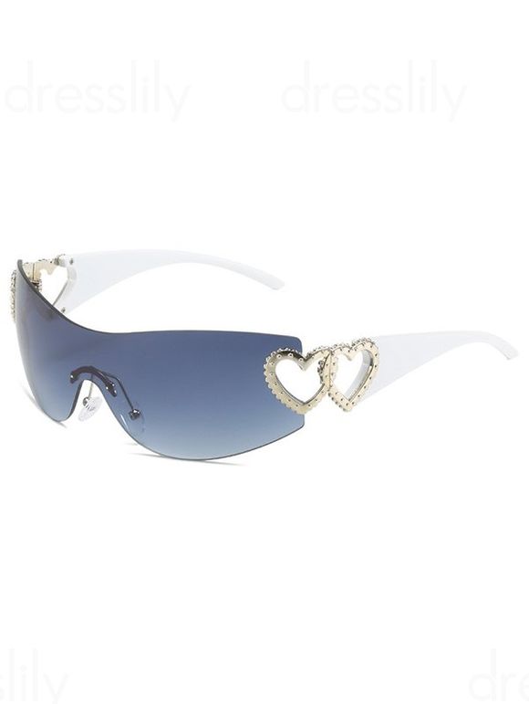 Lunettes de Soleil Cœur Irrégulier sans Monture pour Extérieur - multicolor A 