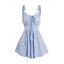 Débardeur Long à Taille Haute Style Déchiré avec Nœud Papillon - Bleu clair XL