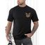 T-shirt Décontracté à Imprimé Papillon à Manches Courtes à Col Rond - Noir XXXL