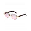 Lunettes de Soleil Rectangle sans Monture pour Extérieur - Rose clair 