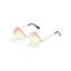 Lunettes de Soleil en Forme de Nuage à Frange sans Monture - multicolor B 