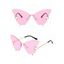 Lunettes Solaires sans Monture de Forme Papillon de Streetwear - Rose clair 