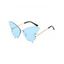 Lunettes Solaires sans Monture de Forme Papillon de Streetwear - Rose clair 