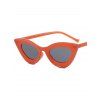 Lunettes de Soleil Ovales Epaisses avec Cadre Hip Hop - Orange Foncé 