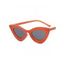 Lunettes de Soleil Ovales Epaisses avec Cadre Hip Hop - Orange Foncé 