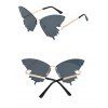 Lunettes Solaires sans Monture de Forme Papillon de Streetwear - Gris Foncé 