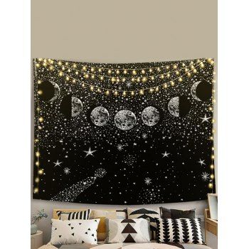 

Moon Phase Print Tapestry Hanging Wall Home Decor, Multicolor