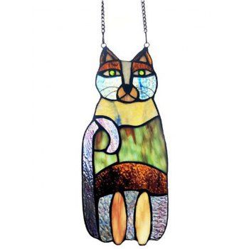 

Cute Colored Cat Ornament Trendy Home Decor, Multicolor