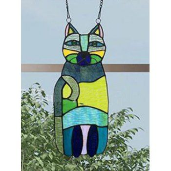 

Cute Colored Cat Ornament Trendy Home Decor, Multicolor g