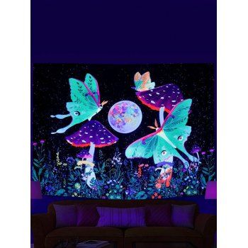 

Butterfly Flower Print Tapestry Hanging Wall Home Decor, Multicolor a